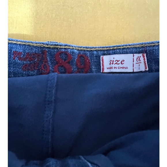 Place One Denim Skirt with Heart Embellishment, Size 6X - Picture 3 of 6